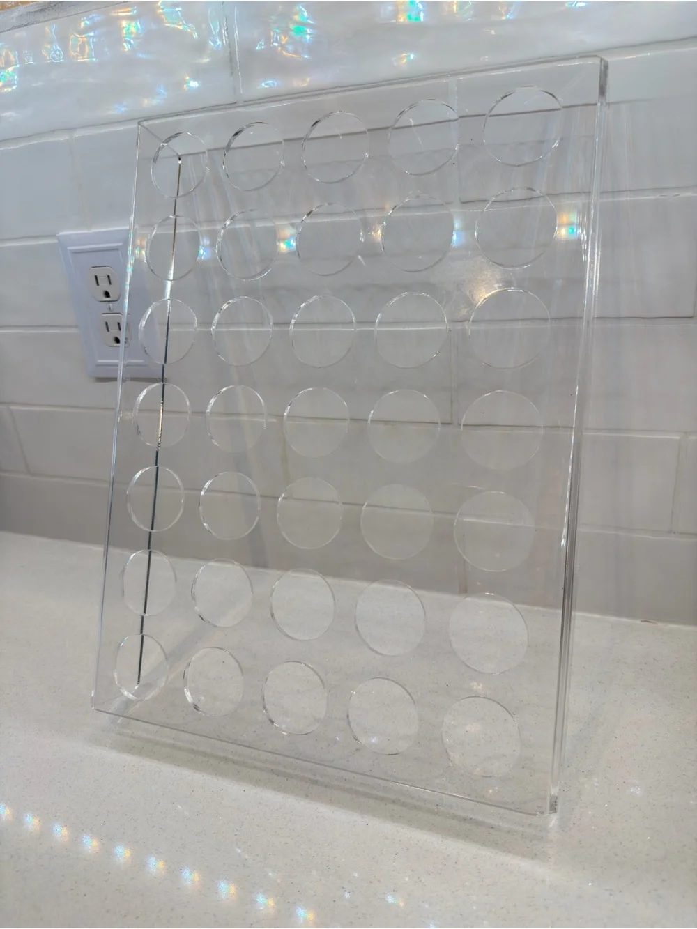 New Clear Acrylic Multi-Slot Organizer Tray - Clear
